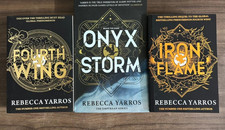 Onyx Storm + Iron Flame + Fourth wing by Rebecca Yarros Paperback & English picture
