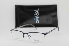 NEW THIN LIGHT GLASSES TLG NU085 C03 GUNMET BLUE GREY AUTHENTIC EYEGLASSES 53-18 picture