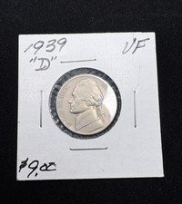 1939-D Jefferson Nickel - Key Date Of Series - Fast Shipping picture