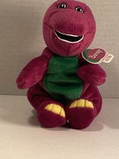 VTG 90s Gund Barney Plush Bean Bag Toy Nos Unused with Tags picture