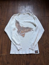 Harley-Davidson True Vintage Long Sleeves Cream Men's Size m picture