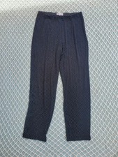 Vintage Draper's & Damon's Polka Dot Slinky Pants Size M picture
