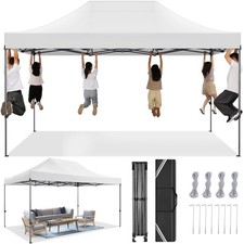 10x15FT Heavy Duty Pop up Canopy with 4 Sidewalls Commercial Outdoor Party Tent picture