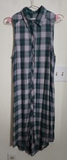 Pre-loved THE LAUNDRY ROOM Women's Multicolor Flannel Sleeveless Maxi Dress Sz M picture