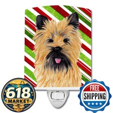 Caroline's Treasures SC9335CNL Cairn Terrier Candy Cane Ceramic Night Light picture