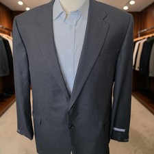 New Hickey Freeman Blazer 50r Loro Piana Super 130s Full Canvas Charcoal picture