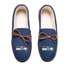 NFL Moccasin Slippers Seattle Seahawks Men's M/L sizes Sherpa Lined - Comfy picture