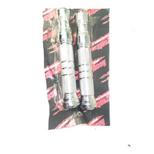 Accutronix Chrome Knurled Foot Pegs Male Mount EXTENDED NOS WITH BOLTS picture