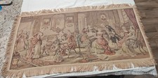ANTIQUE VICTORIAN HAND WOVEN FRENCH TAPESTRY MADE BELGIUM C 1920s Revelry Pub picture