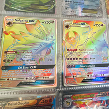 Pokemon TCG Solgaleo GX SM104 + Lunala GX SM103 Holo Full Art Lot English picture