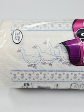 Vintage Mardi Gras Goose Tulip Paper Towel Roll 90s Blue Pink 100 Sheets NOS picture