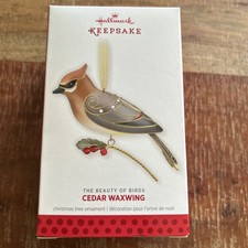 Hallmark Keepsake The Beauty of Birds Cedar Waxwing ornament NIB picture