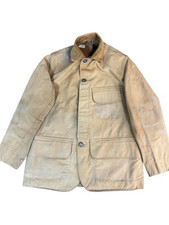 VTG 1930’s Utica Duxback Mohawk Hunting Jacket VL&A Chicago Canvas Coat Size 38 picture