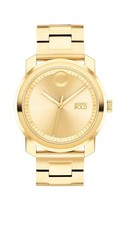 Brand New Movado Bold Trend Men’s Yellow Gold PVD 43mm Bracelet Watch 3601033 picture
