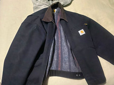 Carhartt J01 Men’s Black Lined  vintage Workwear Jacket, Size 46 (46 in Chest)  picture