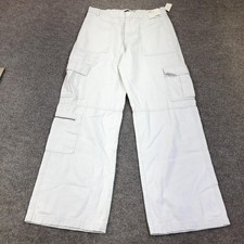 Aéropostale Cargo Pants Mens Medium White Utility Non Stretch Canvas Pockets picture