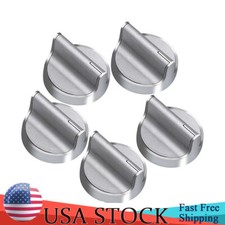 5x W10594481 Stainless Steel Range Oven Burner Knob for Whirlpool WCG55US0HS00 picture