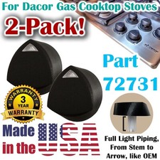 Two Pack of Knobs for Dacor 72731 with Light Piping for Gas Cooktop Stovetop 2x picture