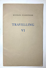1975 Michael Hamburger TRAVELLING VI Fine Press 1st Ltd 144/310 Ian Mortimer picture