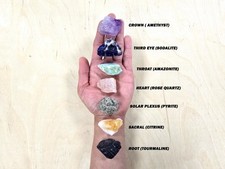 7 CHAKRA Crystals Set Raw Natural Healing Crystals Collection Rough Gemstones picture
