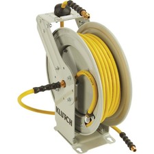 Klutch Auto-Rewind Air Hose Reel with 1/2in. x 100ft. Oil-Resistant Rubber picture