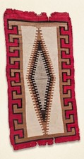 Antique Navajo Rug c. 1910-1930s Ganado Klagetoh Greek Key Border 35