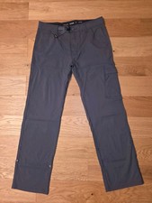 2056941 MENS PRANA STRETCH ZION RELAXED FIT UPF 50+ STRAIGHT LEG GRAY PANTS picture