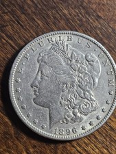 1896-O Morgan Dollar- Silver- Semi Key- EF To AU picture