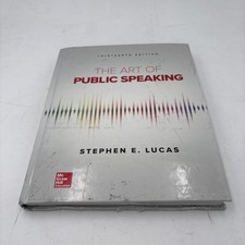 The Art of Public Speaking 13th Edition Stephen Lucas Hardcover Acceptable I6-17 picture