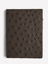 NWT: Ghurka Quill Ostrich Passport Holder in Brown - $200 off Current Retail picture