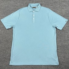 KJUS Shirt Mens 50 M Blue Short Sleeve Kallen Golf Polo Performance UPF 50+ picture