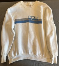 HKS Performance Products White Sweatshirt Men's Large Rare Asian Fit picture