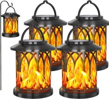2/4pcs Flickering Flame Solar Lantern, Waterproof Outdoor Lights Hanging Dancing picture