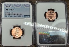2025-D Lincoln Cent NGC MS67RD Last Year Of Issue Freshly Graded STUNNERS picture