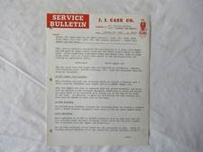 1962 J.I. Case 310 320 420 310E 310C 320B tractor service bulletin brochure  picture