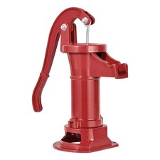 Uimoso Antique Cast Iron Manual Water Pump, 25ft Lift, Red Design picture