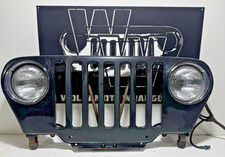 97 LATCH ONLY Jeep TJ Wrangler Black PX8 Complete Grille Headlights + Harness picture