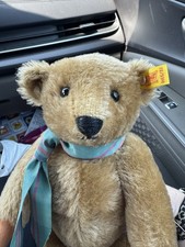 Steiff Brass Button Teddy Bear 0155/32 Vintage 1980 Made in Western Germany picture