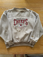 Vintage 90s Lee Sport Kansas City Chiefs NFL Football Tan Ribbed Sweatshirt picture