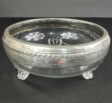 Weidlich Sterling 8319 Crystal 3 Footed Bowl 5.5β c1930s picture
