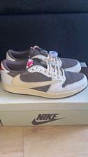 Nike Air Jordan 1 Low Men’s Leather Low Top Lace Up Sneakers Gray/White picture