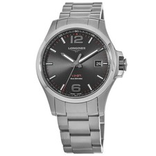 New Longines Conquest V.H.P. Black Dial Steel Men's Watch L3.726.4.56.6 picture