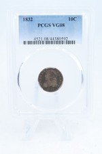 1832-P PCGS VG08 Capped Bust Dime Business Strike 10C picture
