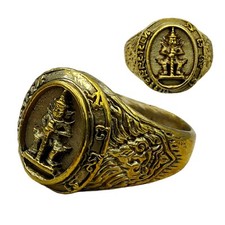Thao Wessuwan Giant God Ring Thai Amulet Strength Fortune Wealth Vigor picture