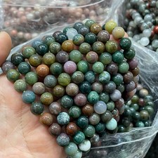10pc 8mm Natural Oceanjasper Bead Bracelet Reiki Crystal Quartz Healing Decorate picture