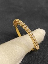0.38 Cts Round Brilliant Cut Natural Diamonds Wedding Band Ring In 750 18K Gold picture