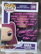 K-Pop Demon Hunters Mira Funko 2258 Signed May Hong Quote,  JSA COA W/protector picture