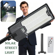 30000000LM Commercial LED Solar Street Light Outdoor Dusk to Dawn Road Area Lamp picture