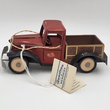Vintage Hometown Memories Midwest of Cannon Falls Red Metal Truck American picture