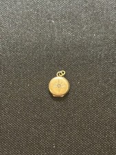 Small 10kt Solid Gold Pearl Locket Pendant / Charm picture